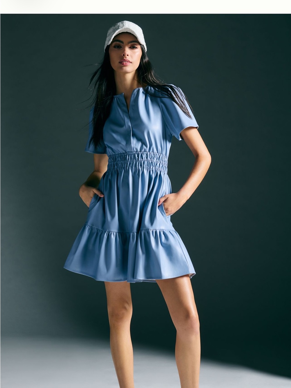 Maeve Somerset Mini Dress: Faux Leather